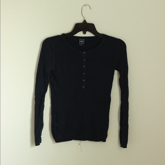 Slim-fitting baby blue button down sweater - Picture 4 of 4